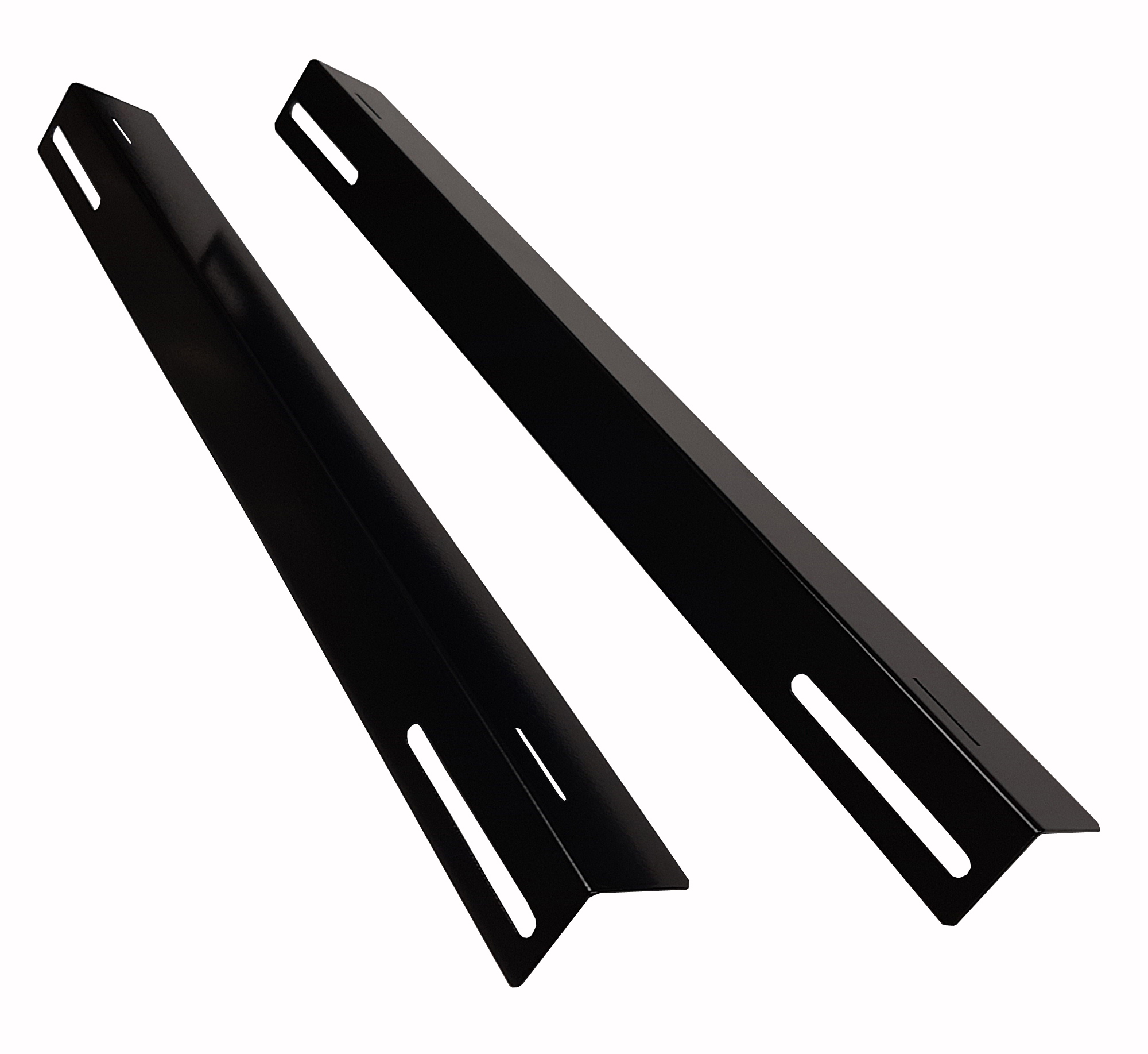Confezione 2 Staffe Di Supporto In Acciaio Zinco Cromato Con Copertura Plastificata Per Fissaggio Mensole A Parete 18 Cm Black 89455909