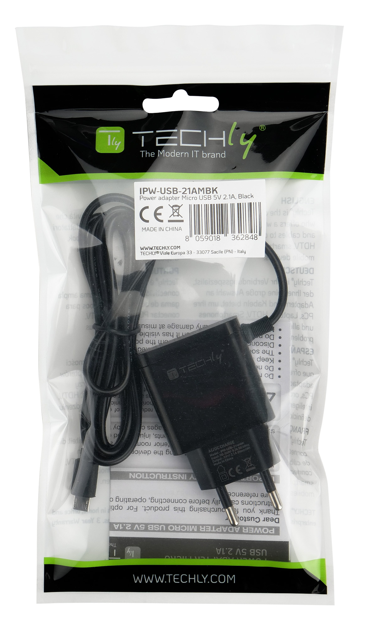 NANOCABLE 10.10.2004 Caricatore USB Da Muro 5V/2.1A (10W) - Compatibile Smartphone, Tablet, Cuffie - Colore Nero