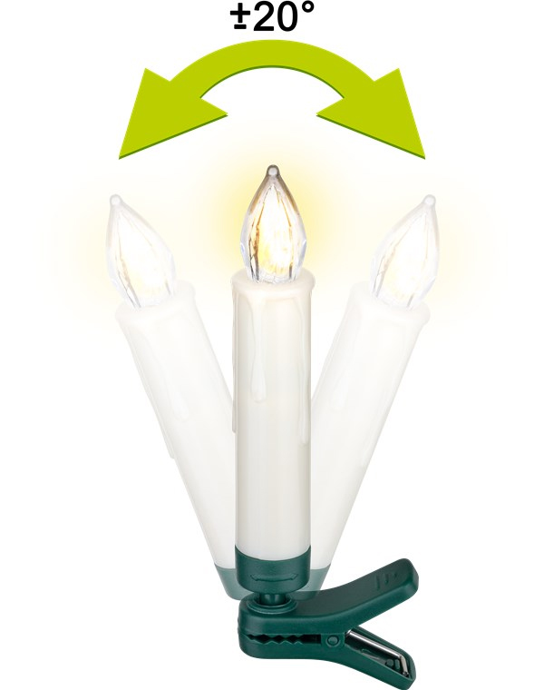 ZIYOUDOLI 30 Candele LED per Albero di Natale con Telecomando, Timer Dimmerabile, Candele Senza Fili, Decorazioni di Natale, Matrimoni