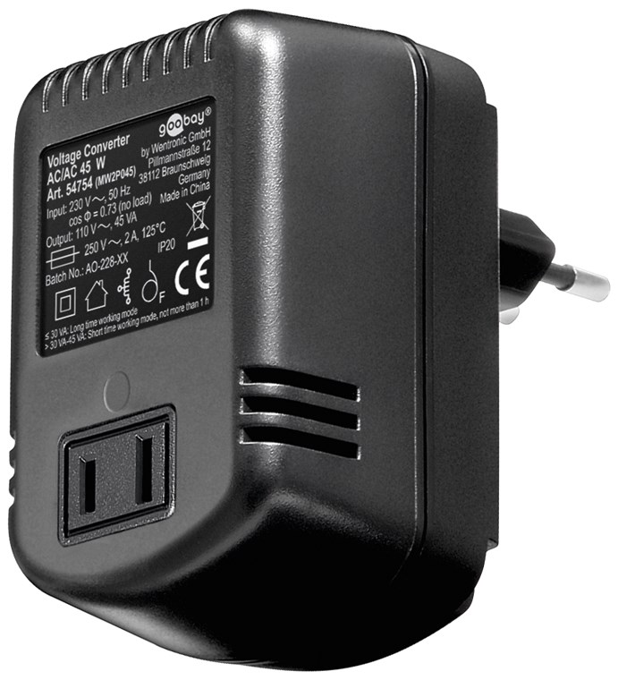 Trasformatore 220V 110V, adattatore da viaggio universale, trasformatore da 100W, convertitore