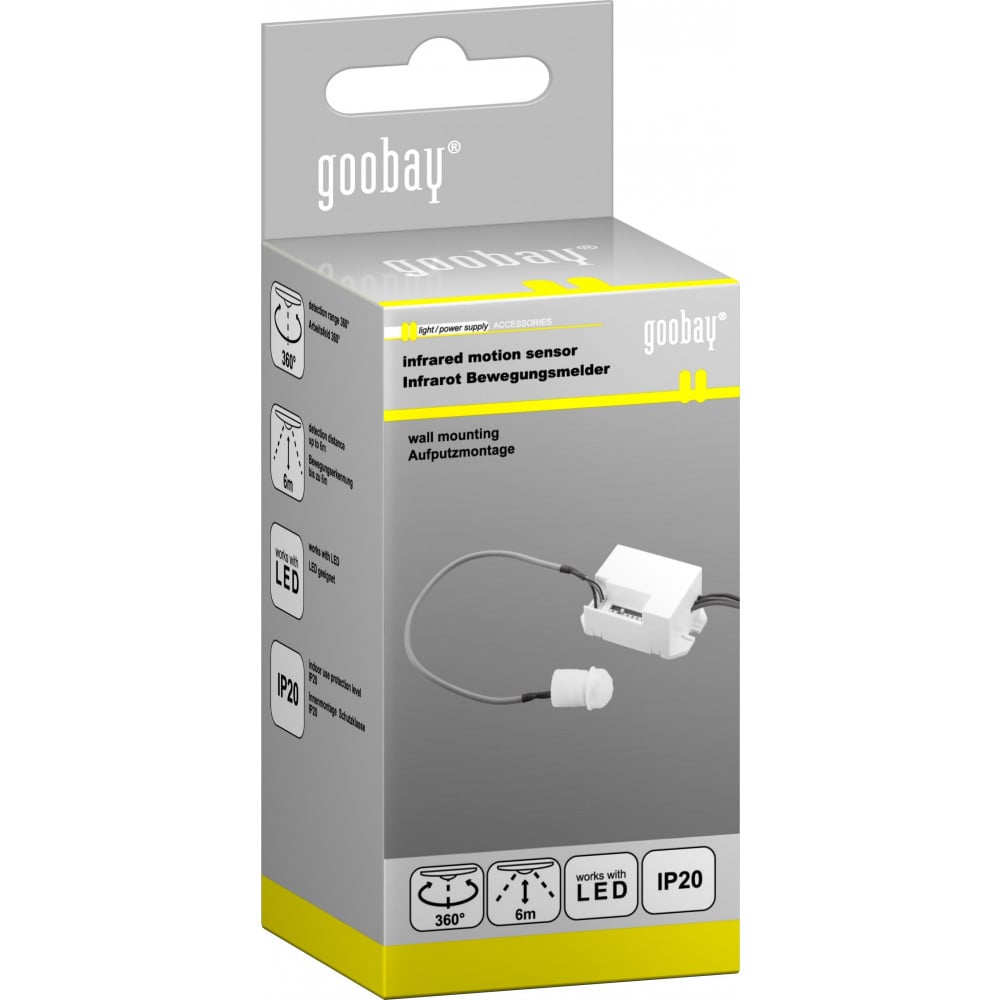 Mini Lampada A Led Con Sensore Di Movimento PIR E Sensore Crepuscolare - 6 LED, Batterie, 3 Modalità - Per Armadio, Garage, Emergenza, Campeggio (Scegli Il Colore)