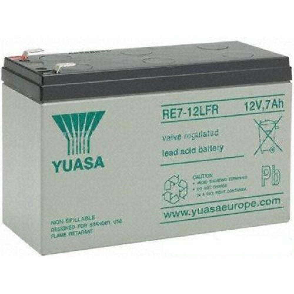 Batteria Piombo-Acido per UPS 12V 7Ah, RE7-12L (Faston 230 - 6,35mm) - YUASA - IBT-PS-RE712L-1