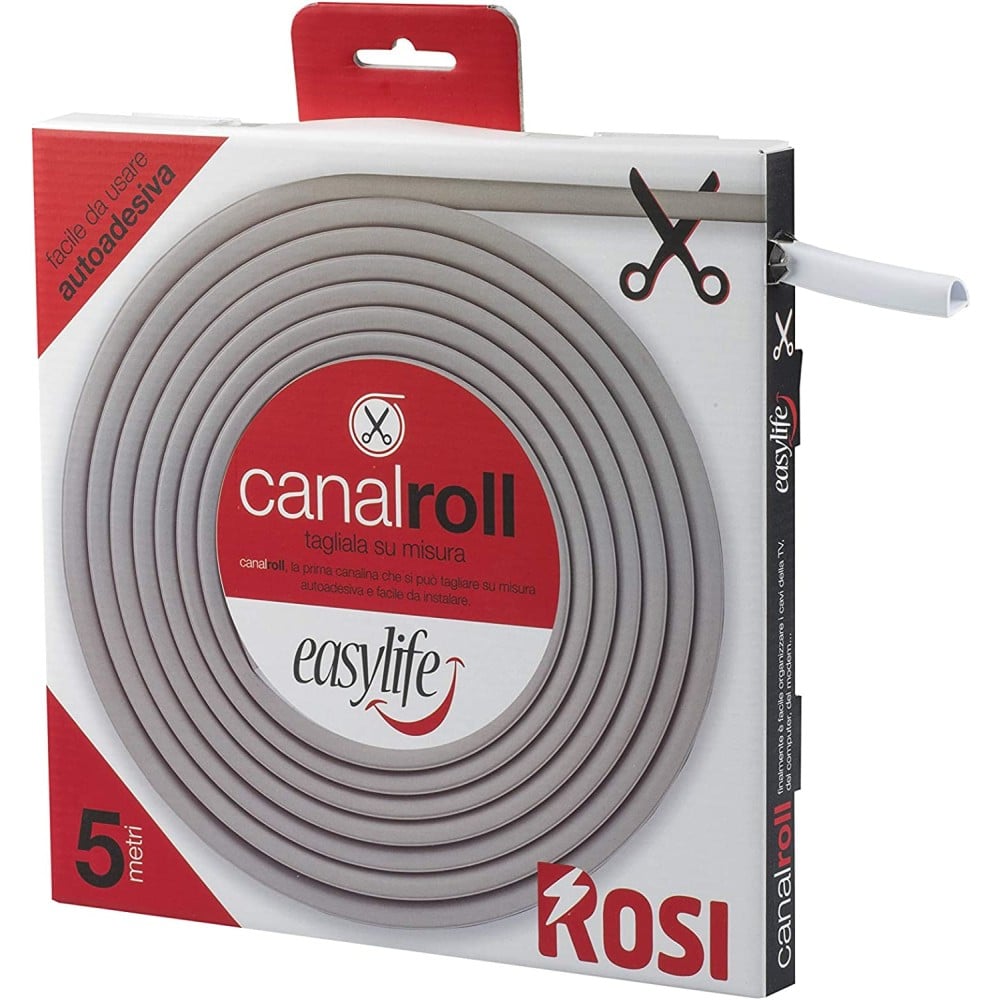 Canalina Autoadesiva Flessibile 5m Bianco - ROSI - ISWT-CAN10-5W-1