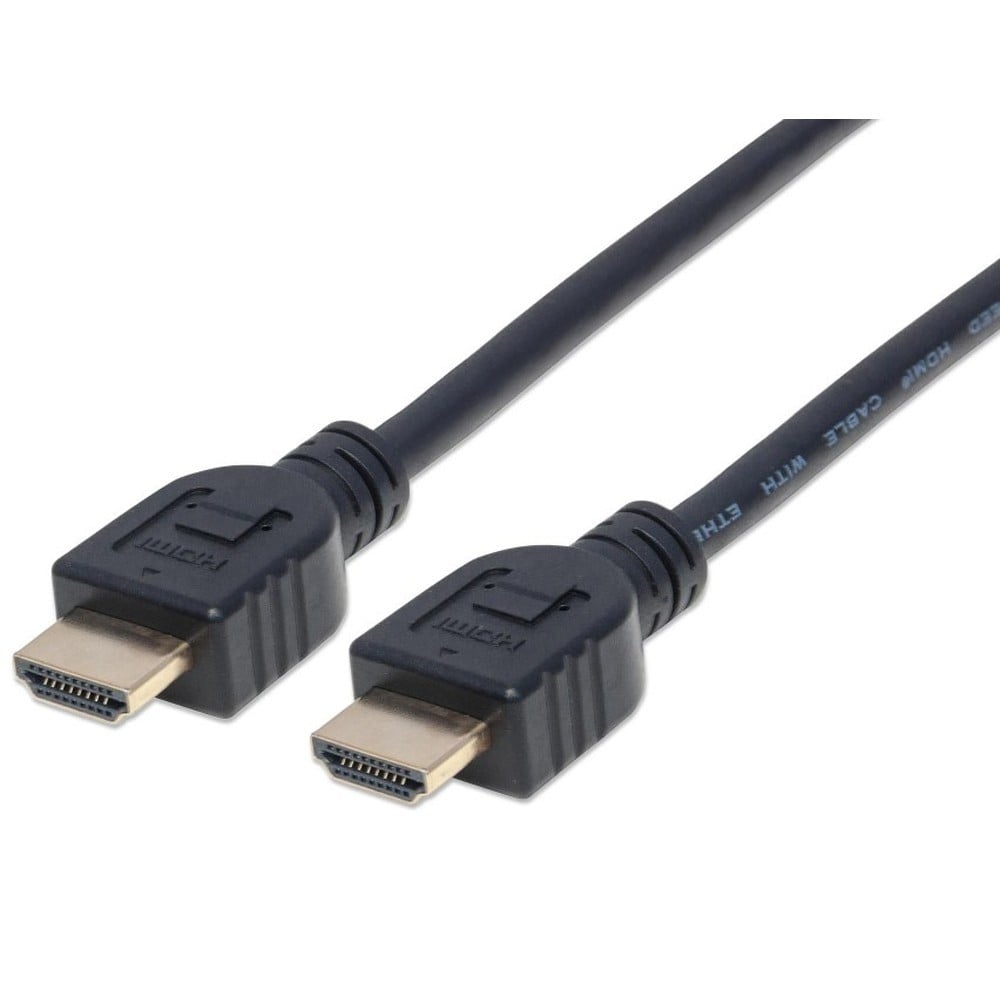 Cavo HDMI CL3 High Speed con Ethernet A/A M/M 3m Nero - MANHATTAN - ICOC HDMI-CL3-030-1