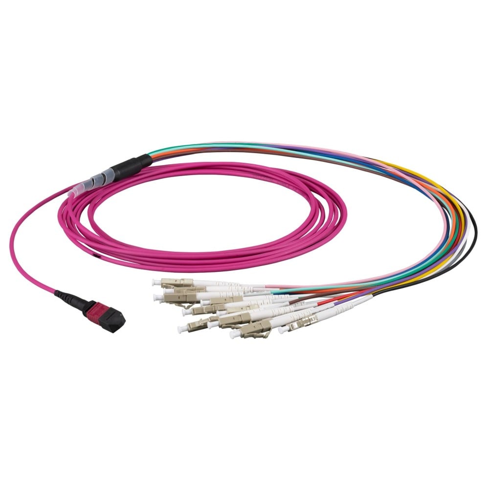 Cavo Patch a 12 Fibre Multiconnessione MTP-F/LC OM4 2m - OEM - ILWL MTP12LC-OM4-02-1