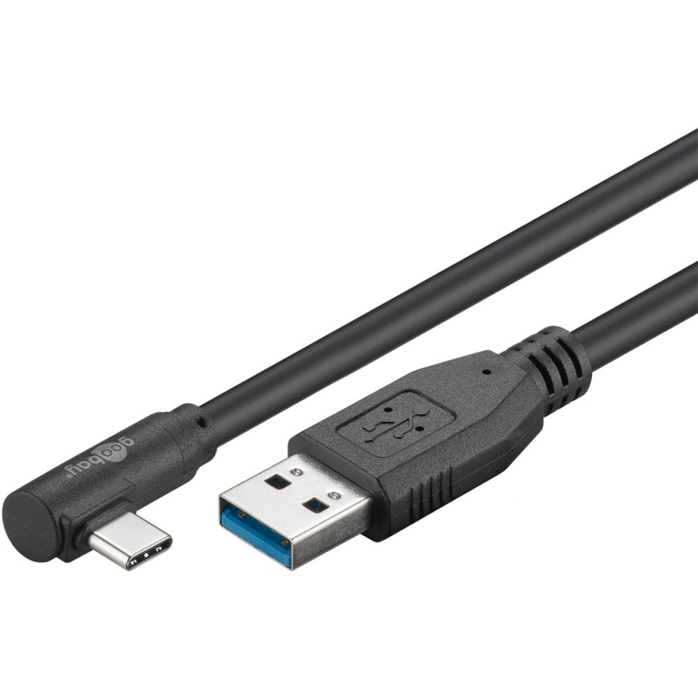 Cavo USB3.0 USB-C™ M 90° a USB tipo A M 0,5m Nero - GOOBAY - ICOC MUSB31-CM9AM05-1