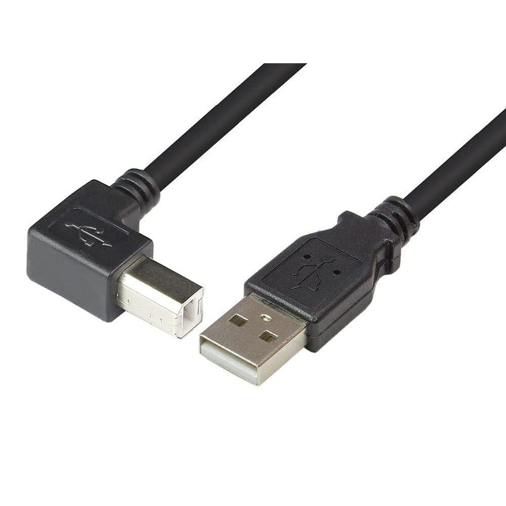 Cavo USB 2.0 A maschio/B maschio angolato 2m - TECHLY - ICOC U-AB-20-ANG-1