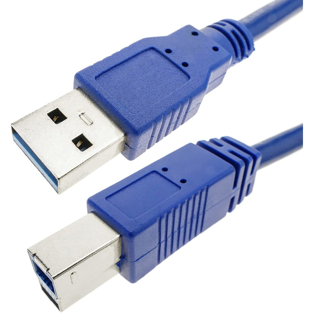 Cavo USB 3.0 Superspeed A maschio/B maschio 0,5 m blu - TECHLY - ICOC U3-AB-005-BL-1