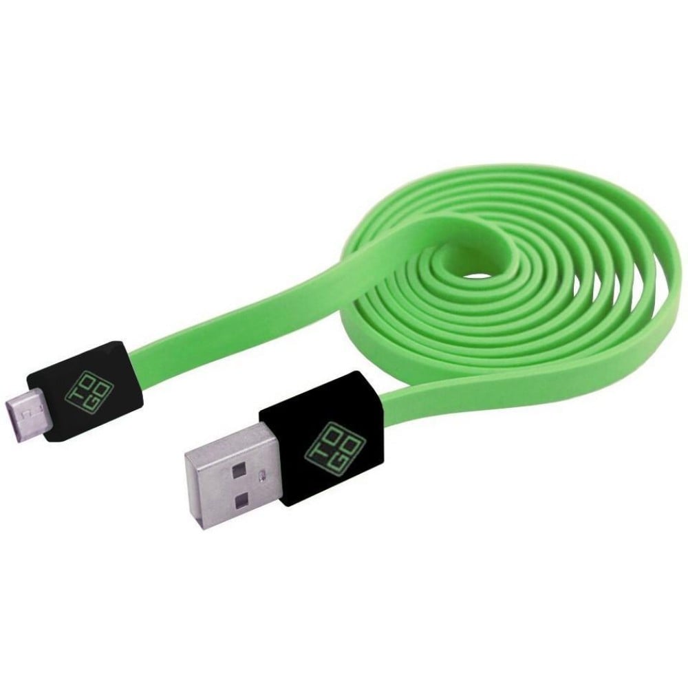 Cavo Flat USB AM a Micro USB M 1m Verde / Nero - BLUEDIAMOND TO GO - ICOC MUSB-FLV-1