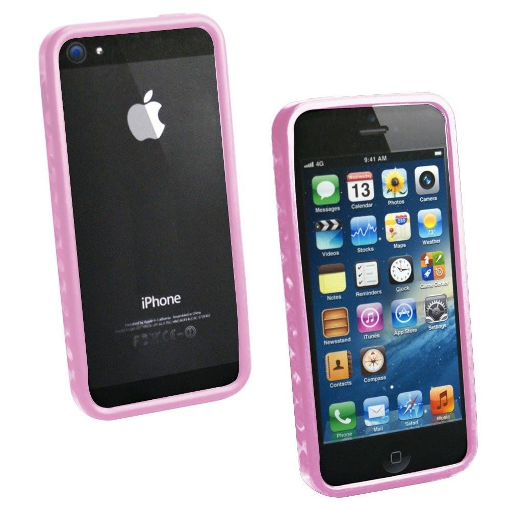 Bumper (cornice) in TPU per iPhone 5/5S Rosa - OEM - I-PHONE-BUM-5PK