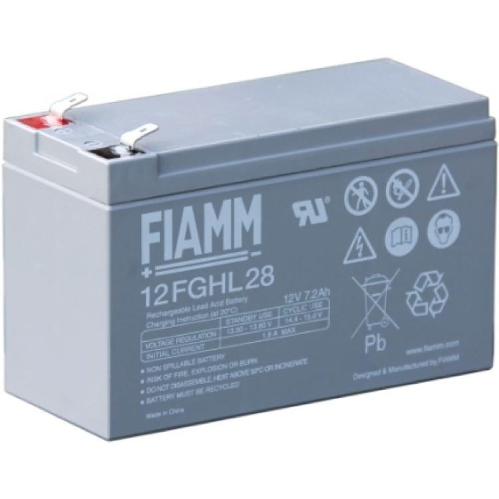 Batteria Piombo-Acido 12V 7,2Ah (Faston 6.3mm) - FIAMM - IC-12FGHL28-1