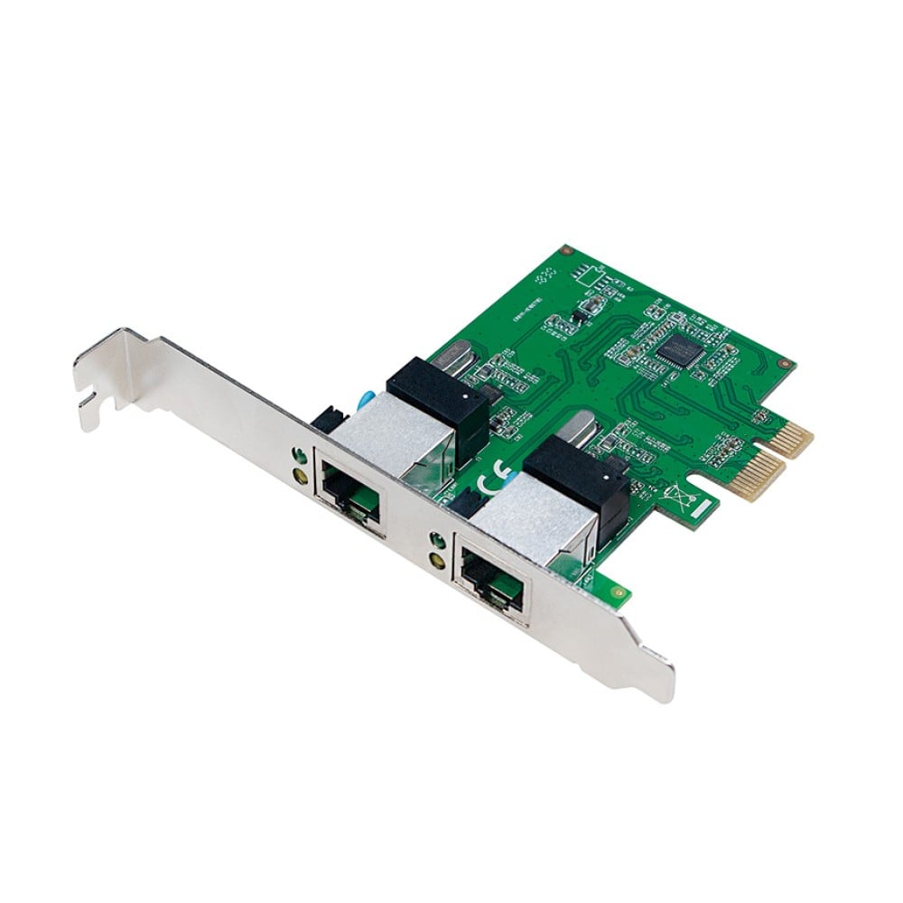 Scheda di rete 2 porte Gigabit PCI Express - LOGILINK - ICC X-GIGA-2LAN-1