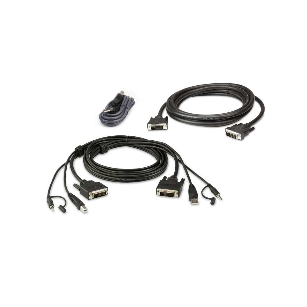 Kit cavo KVM di sicurezza schermo doppio USB DVI-D Dual Link da 1,8 m, 2L-7D02UDX3 - ATEN - ICOC 2L-7D02UDX3-1