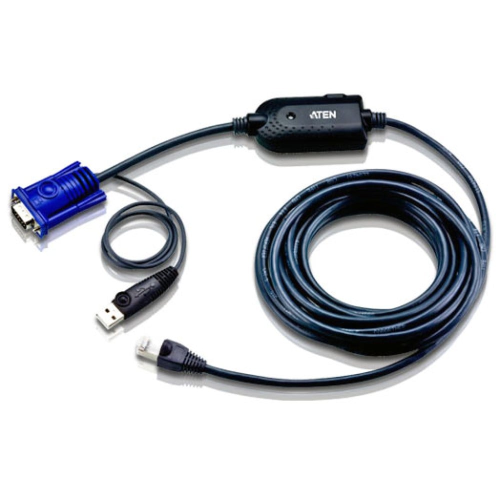 Adattatore KVM VGA 1 porta USB con cavo 5m, KA7970-AX - ATEN - IDATA KA-7970-1