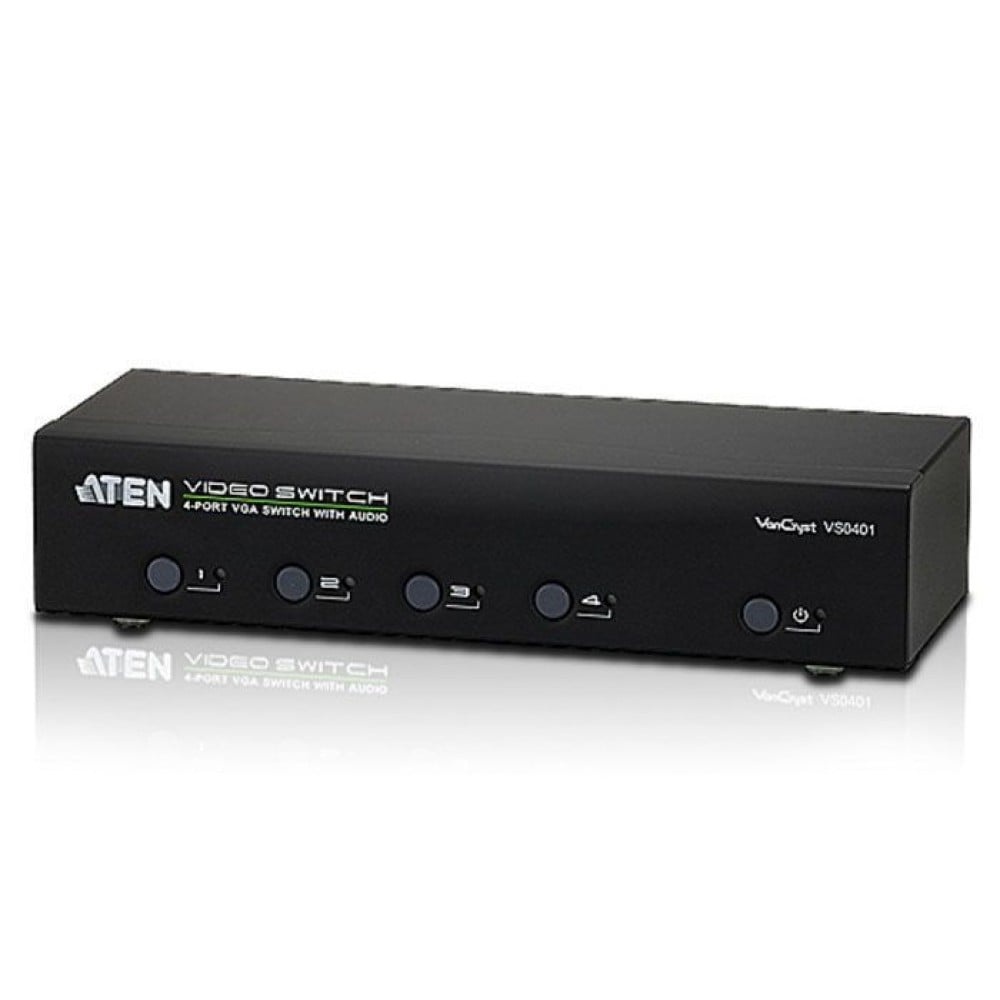 Switch 4 VGA con Audio e controllo seriale RS232 - ATEN - IDATA VS-0401-1