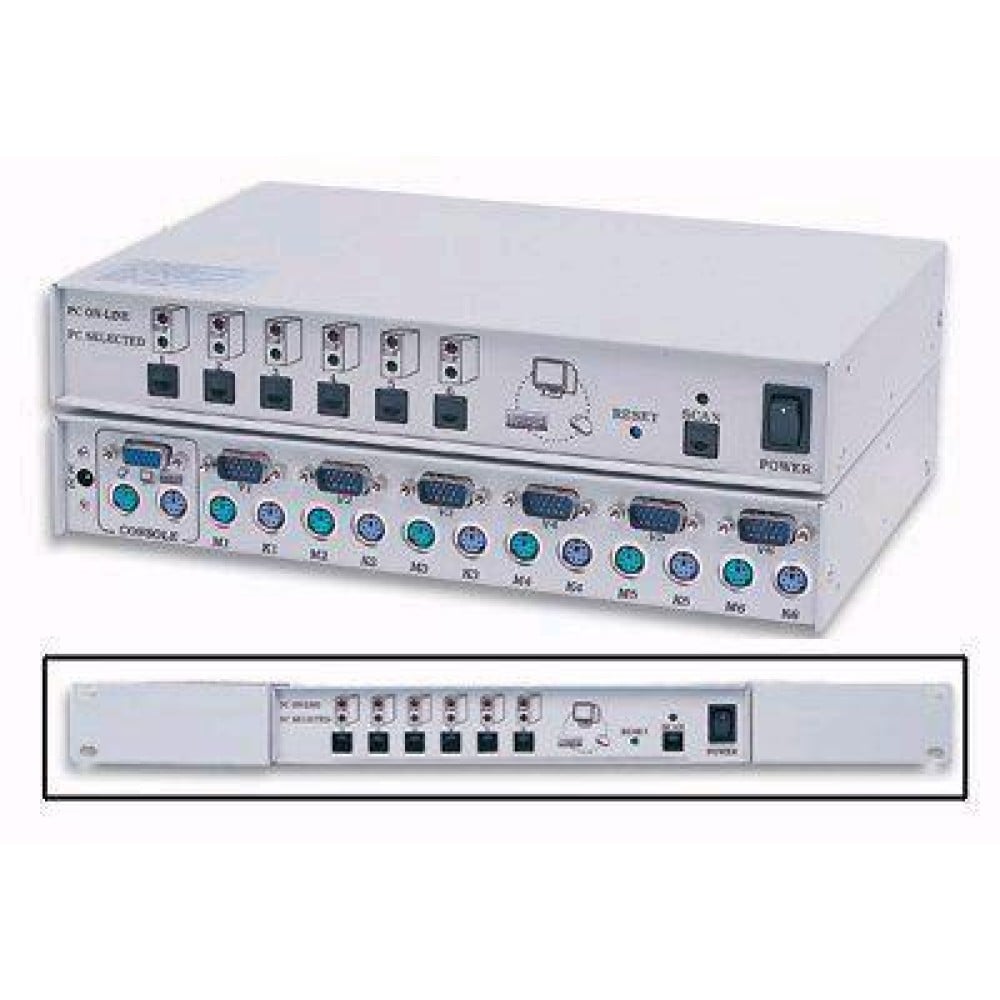 Master Switch PS2 6 porte - OEM - IDATA MTS-106-PS2-1