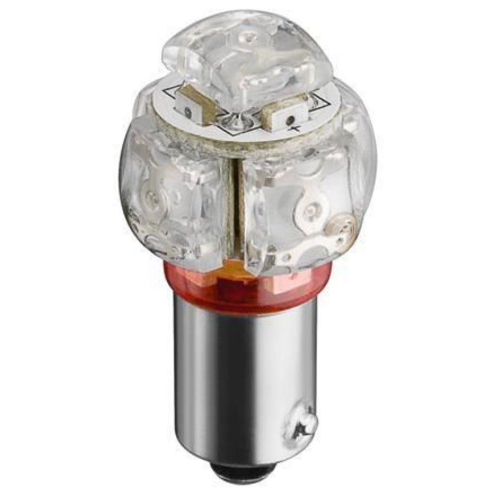 Mini Lampada LED 12V BA9s 9mm Rossa - OEM - I-HLED-BA9S-R16-1