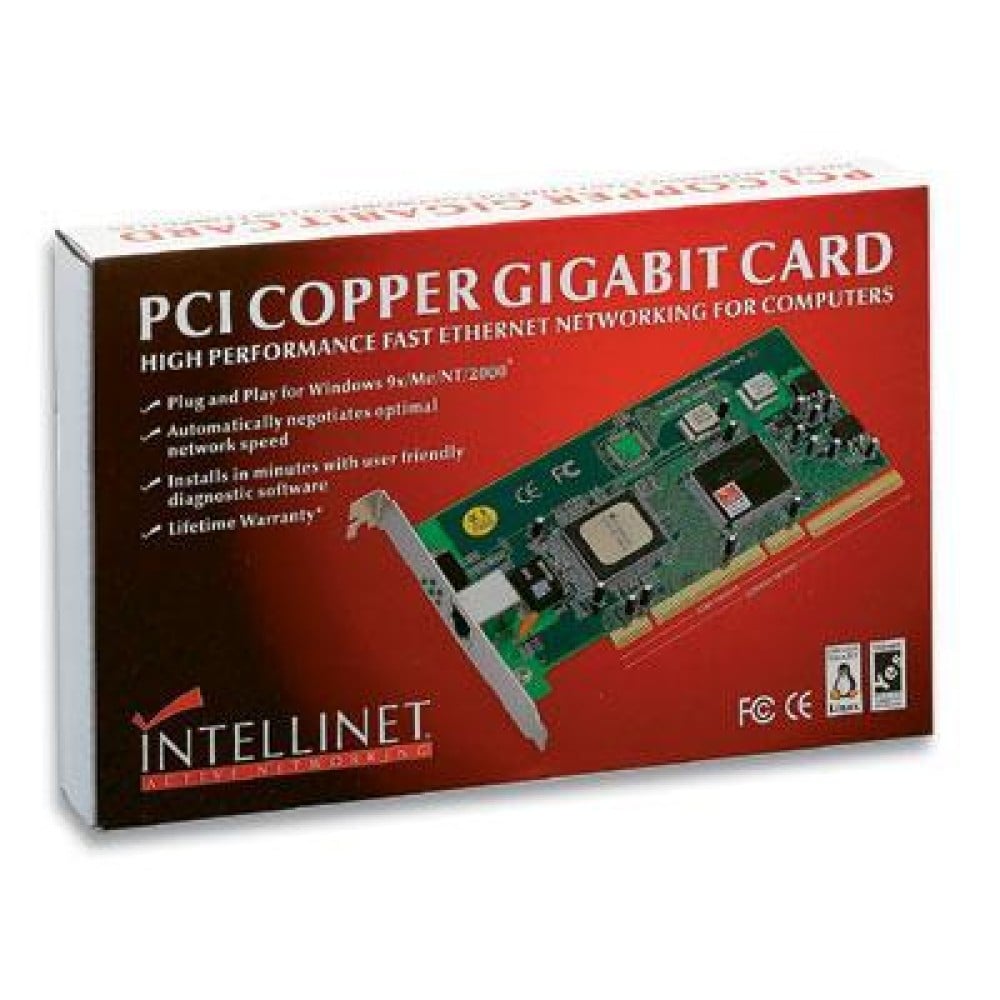 Scheda Gigabit Ethernet PCI 64 bit - INTELLINET - ICC IO-GIGA-64-1