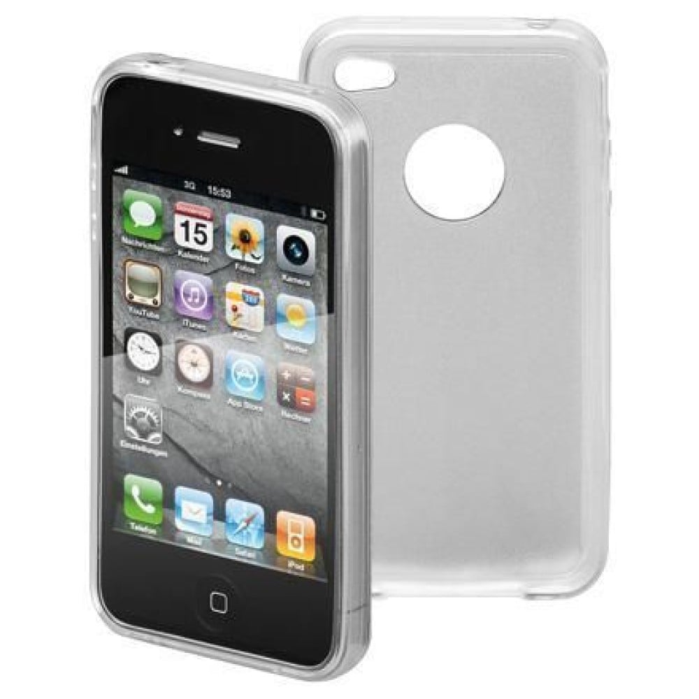 Cover Rigida con Bumper in Silicone Trasparente per iPhone4  - GOOBAY - I-PHONE-HD-TR-1