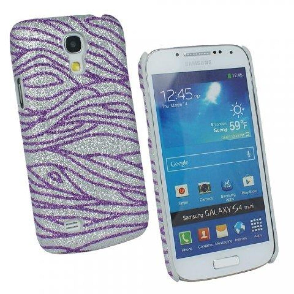 Backcover Zebrata Viola / Argento per Samsung Galaxy S4 Mini - FONTASTIC - I-SAM-S4M-C17-1