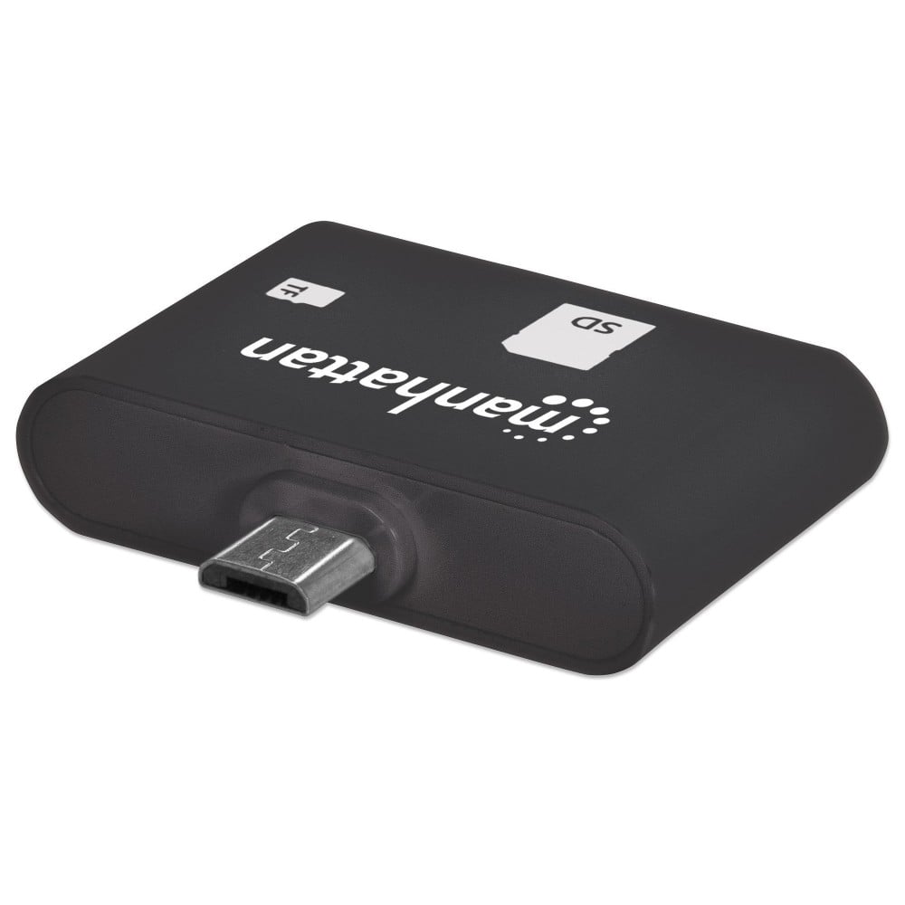 Mini Lettore Micro USB di Memorie SD/MicroSD per Smartphone e Tablet - MANHATTAN - IDATA UOTG-READER3-1