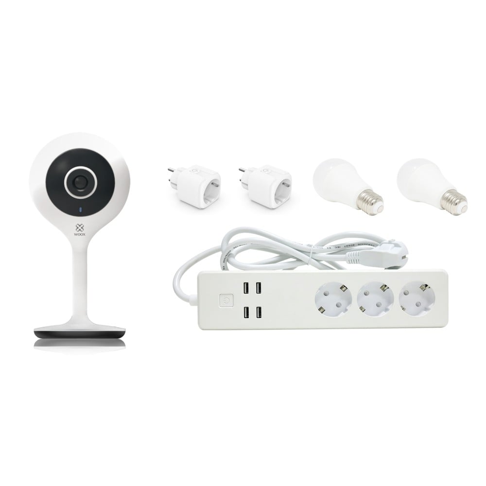 Kit Smart Home Sicurezza e Lampade e Alimentazione Controllo Vocale Alexa, R4444 - WOOX - IC-WO4444-1