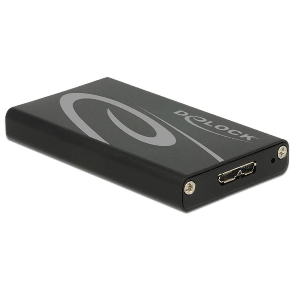 Box Esterno SSD da mSATA a USB 3.0 Nero - DELOCK - I-CASE USB3-MSATA-1