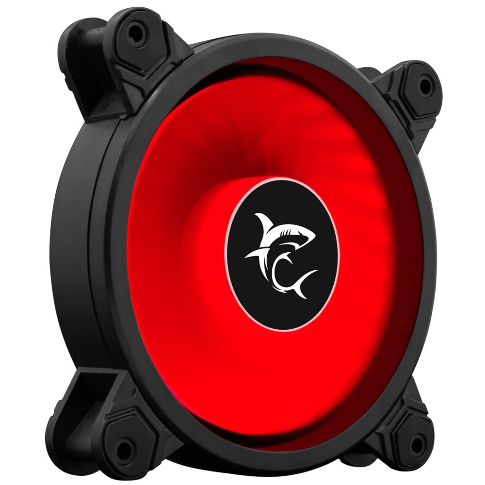 Ventola di Raffreddamento 4pin LED Rosso 120 mm 25dBA Fan PC Gaming - WHITE SHARK - ICSB-DASH-1