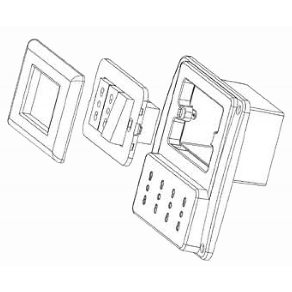 Riteav Presa Elettrica 15A Con 2 Porte HDMI - Piastra Muro Ivory/Bianco