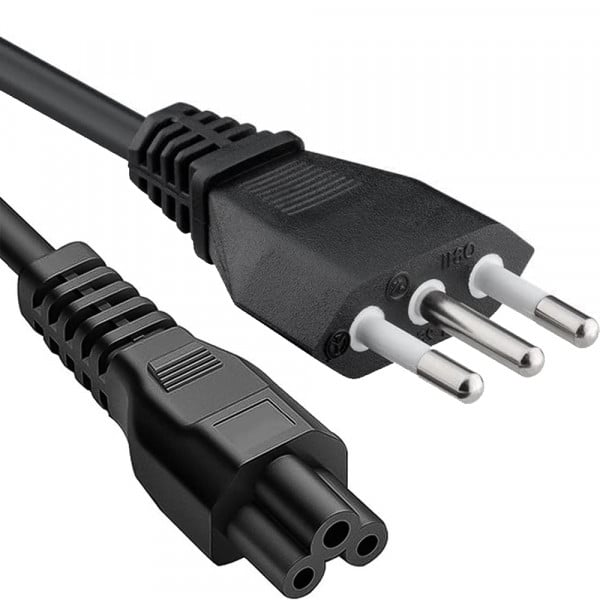 Cavo Alimentazione EU Spina Schuko CEE7/7 A IEC C5 Femmina – 250V 10A, 0.75mm², Per Notebook, Monitor, TV