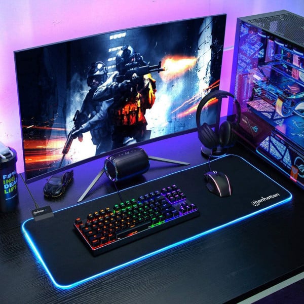Spirit of Gamer Skull RGB Tappetino per mouse da gaming M - Tappetino mouse