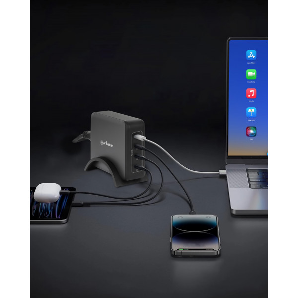 Stazione di ricarica USB da 50 W a 8 porte con display LCD, stazione ricarica us