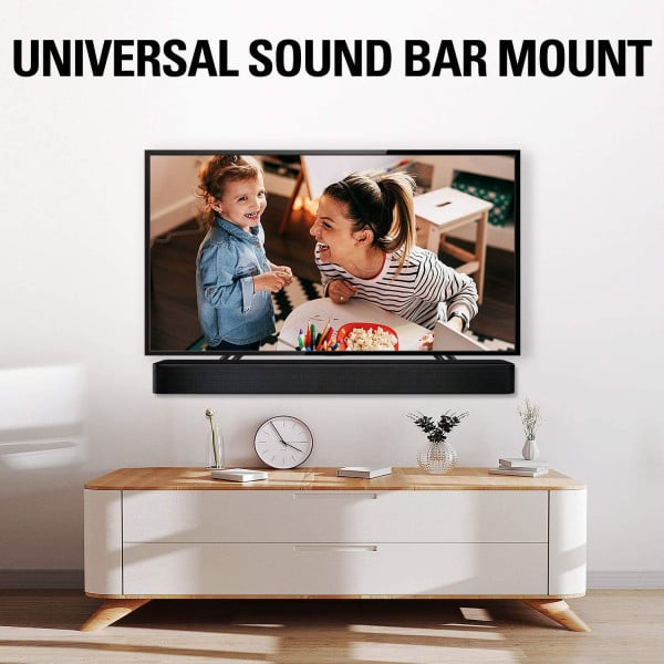 TNP Staffa Universale Per Soundbar Sotto TV O Sopra – Kit Montaggio Regolabile, Fino A 15kg, VESA 200x100 A 600x400 - 4