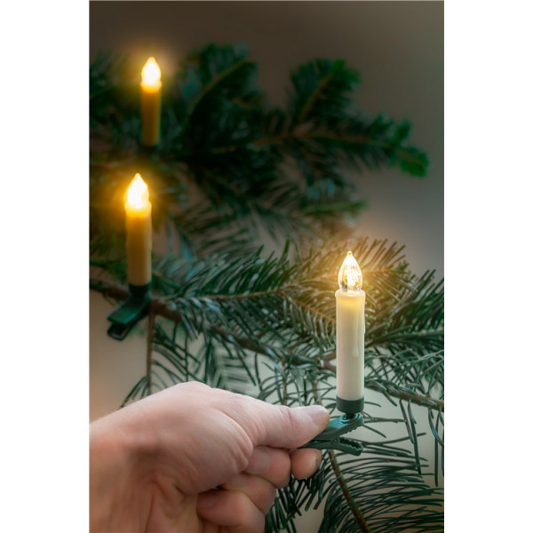 Yunsheng 30 Candele LED RGB Per Albero Di Natale – Wireless, Con Telecomando, Timer, Impermeabili IP64, Batterie AAA Incluse - 2