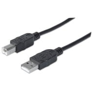 Cavo USB 2.0 A maschio/B maschio 5m Nero - MANHATTAN - ICOC U-AB-50-U2