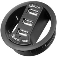Hub USB 2.0 3 porte In-Desk diametro 6 cm - GOOBAY - IUSB2-HUB60S