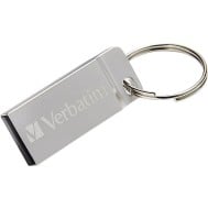 Mini Memoria USB Verbatim con Portachiavi 64GB Silver - VERBATIM - IC-98750