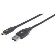 Cavo USB 3.1 tipo A Maschio / USB-C Maschio 2m Nero - MANHATTAN - ICOC MUSB312-CMAM20