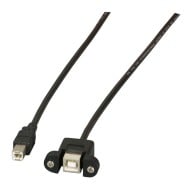 Cavo Prolunga USB B/B M/F da Pannello 1,8m Nero - OEM - ICOC U-BB-018-PNLE