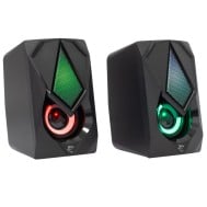 Set Altoparlanti Gaming Speakers USB RGB  - WHITE SHARK - ICSB-GSP619