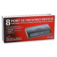 Switch Hub Fast ethernet 10/100Mbps 8 porte Black Net - INTELLINET - I-SWHUB-080B