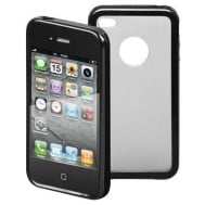 Cover Rigida con Bumper in Silicone Nero per iPhone4  - GOOBAY - I-PHONE-HD-BK2