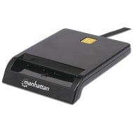 Lettore/Scrittore di Smart Card USB Compatto Nero - MANHATTAN - I-CARD CAM-USB2MH