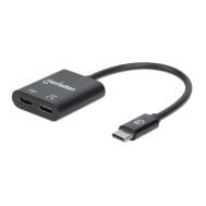 Adattatore Audio USB-C™ Maschio 2x USB-C™ Femmina - MANHATTAN - IUSB-DAC-348