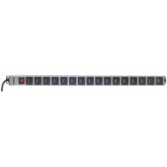 Multipresa per Rack Montaggio Verticale 16 uscite USB tipo A Spina Schuko Angolata - INTELLINET - I-CASE STRIP-U16V