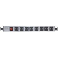 Multipresa per Rack 16 uscite USB tipo A Spina Schuko Angolata 1U - INTELLINET - I-CASE STRIP-U16F