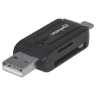 Mini Lettore di Memorie SD/MicroSD/USB M per Smartphone e Tablet - MANHATTAN - IDATA UOTG-READER2