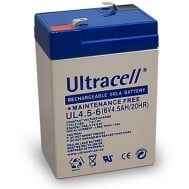 Batteria al Piombo 6V 4,5Ah, UL 4.5-6 (Faston 187 - 4,8mm) - ULTRACELL - IBT-PS-UL456