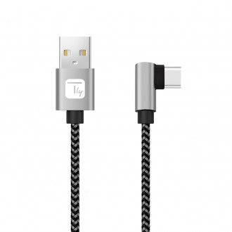 Cavo USB Angolato 90° USB A/USB-C 1.5m Rosso | Cavi USB 2.0