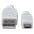 Cavo USB 2.0 A maschio/Micro B maschio 0,3m Bianco - MANHATTAN - ICOC MUSB-A-003W-3